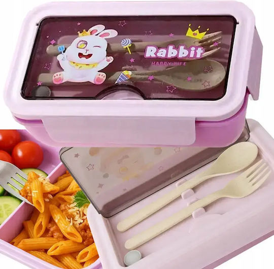 Mittagsboxen Lunch Box 1.1l Hxd6627 Lila Mit Trennwänden & Besteck – Ideal Für Schule Arbeit Oder Reise