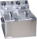 Berto's Ηλεκτρική Φριτέζα Διπλή 3kW Χωρητικότητας 2x4lt Fe 44 - Cf