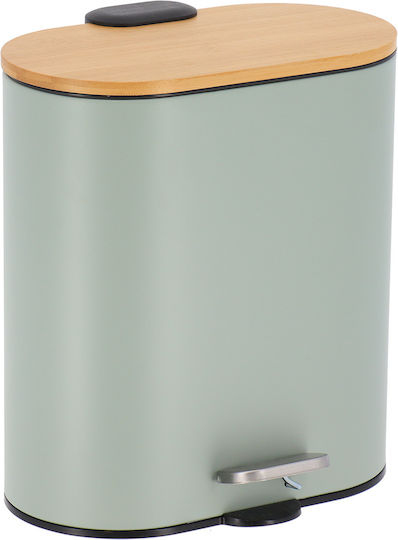 24home.gr Metallic Bathroom Bin Soft Close Green