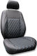 PanCar Car Covers Set 9 Pieces Leatherette Rhombus Black / Blue