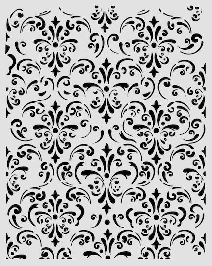 Thick Stencil Stamperia 20x25cm Gardens Time Wallpaper
