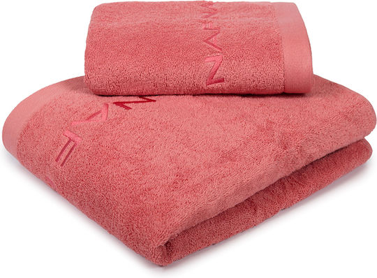 Biokarpet Handtuch-Set 2 Stück Naf Naf Koralle Mandel