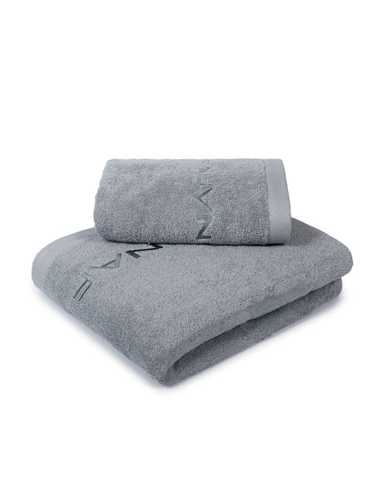 Biokarpet Handtuch-Set 2 Stück Naf Naf Hellgrau