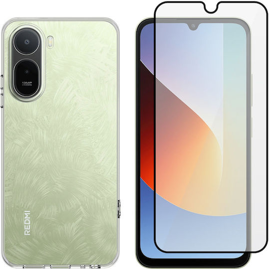 Vivid Vivid Handyhüllen Silikon / Gehärtetes Glas Set mit gehärtetem Glas Transparent Für Redmi A7 Pro