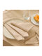 Πετσέτα Φαγητού Βαμβακερή Σετ 4τμχ A-s Joy Beige 40x40εκ.