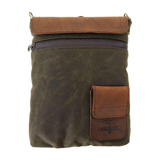 Longride Lederne Tanktasche Small Heritage Waxed Duffle Tank Bag Khaki Ranger