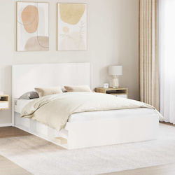 vidaXL Hölzernes Kopfstütze für Bett Weiß 166,5...