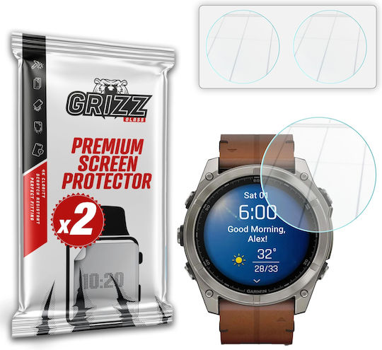 Set 2 Protecții De Ecran Hybridglass Din Sticlă Tempered Glass Compatibile Cu Garmin Fenix 8 51mm Transparent