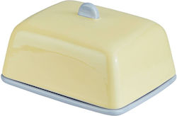 Butter Butterdose Keramik Gelbe Keramische Porzellan Länge 13cm X Breite 10cm X Höhe 8cm