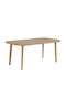 Dining Room Table Made of Solid Wood Natural 180x90x76cm