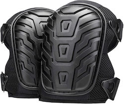 Set 2 Gel Protective Knee Pads Ideal Construction Work Durable Hard Protective Layer Comfortable Interior Height 24 Cm Width 20 Cm Adjustable Strap Length 25 45 Cm Black