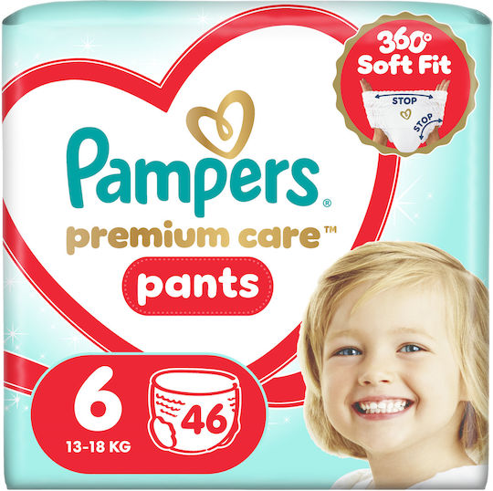 Πάνες-βρακάκι Pampers Premium Care Pants Μέγεθος 6 15+kg 46τεμ