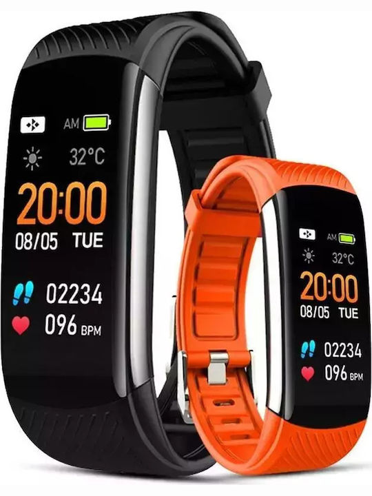 Giewont Gw200-9 Black Orange Smartwatch 2 Straps