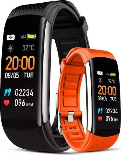 Giewont Gw200-9 Black Orange Smartwatch 2 Straps