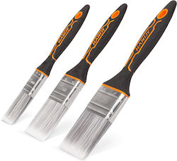 Set Pinsel 3 Stück 25 38 50 mm Kunststoffgriff Waschbare Farben Lack Beize Set Pinsel 3 Stück 25 38 50 mm Kunststoffgriff Waschbare Farben Lack Beize