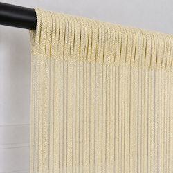 Door Curtain Tassels Decor String Big Glitter 100x200cm Beige