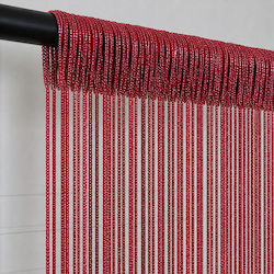 Door Curtain Tassels Decor String Big Glitter 100x200cm Red
