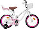 vidaXL Bicicletă De Munte Pentru Copii Albă 12"