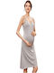 Queen Mother Maternity & Breastfeeding Nightgown Light Gray