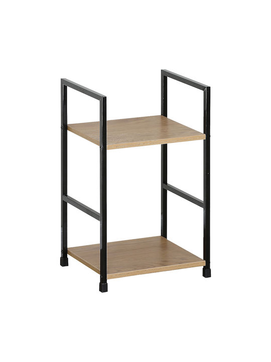 Βιβλιοθήκη Melden Δρυς/μαύρο 29.1x23.5x48εκ.