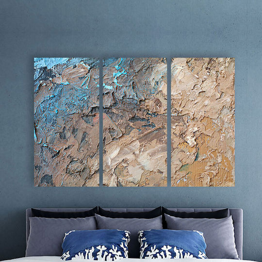 I-gallery Αφηρημένες Πινελιές Abstract Τρίπτυχος Τρίπτυχο 130x90 Cm (3τμχ σε Καμβά