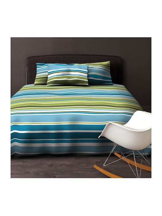 Biokarpet Κουβερλί Home Gallery Lines Blue Gree...