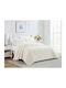 Liolios Home Glenda Tagesdecken Set Einfarbig Creme 170x240cm 2 Stück