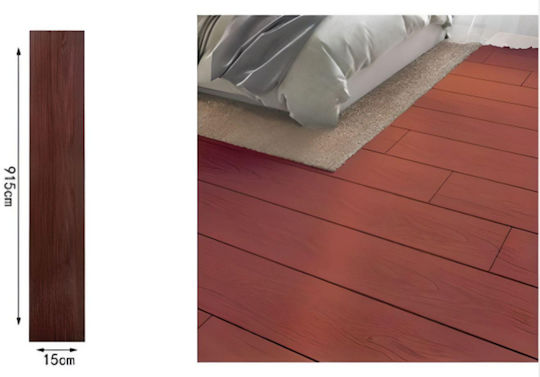 Decorative Laminate Floor Sticker Chestnut 15x91.5cm 8842