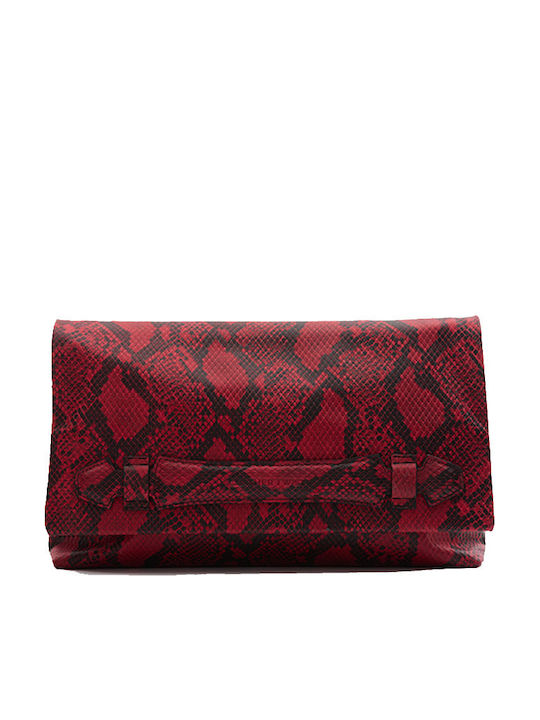 Leather Twist Γυναικεία Τσάντα Χειρός Κόκκινη