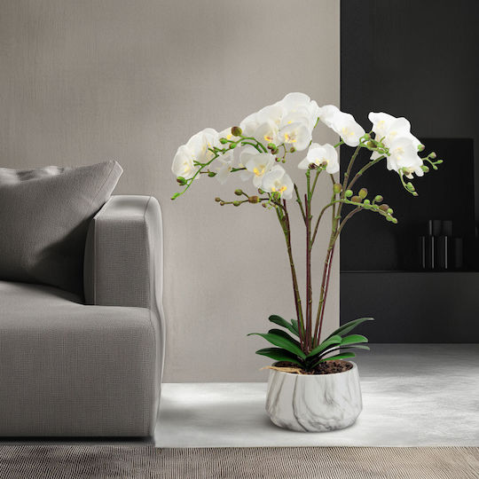 Plantă Artificială Orhidee Albă 58 Cm Elegantă Realistă Decor Acasă Birou Evenimente