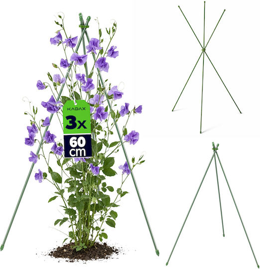 Kadax Set De 3 Araci De Grădină Conici 60 Cm 3 Bucăți