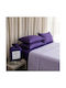 Super-Double Bed Sheets Set 240x270cm Purple 4 Pieces