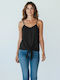 Women's Cotton Sleeveless Blouse Black