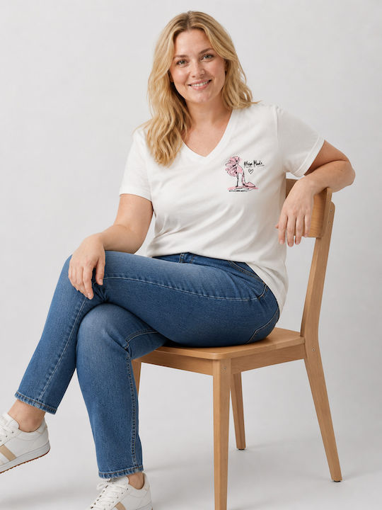 Only Carmakoma Women's White T-shirt