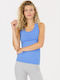 Women's Sports Sleeveless Blue Blouse Blue