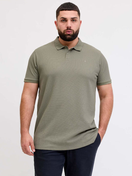 Jack & Jones Polo Μπλούζα Κοντομάνικη Χακί