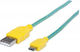 Manhattan Cablu Micro USB Tip Regular USB 2.0 Albastru 1.8m 1 Bucată