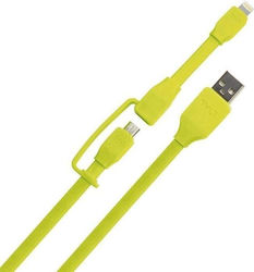 Tylt Duo Data Cable Lightning Microusb 0.6m Green