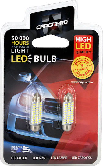 Car Led Bulb T10 W5w Canbus 1w 90lm 18 Cob Led 12v Set 2 Pcs
