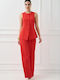 Women's Fabric Trousers Red