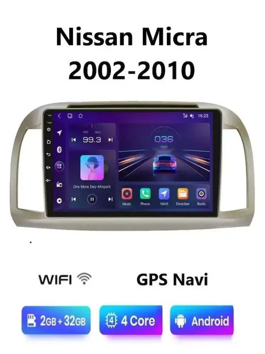Car Audio System for Nissan Micra 2002-2010 Bluetooth USB WiFi GPS Apple CarPlay Android Auto with 9" Touch Screen