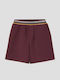 Kids Fabric Shorts/Bermuda Burgundy
