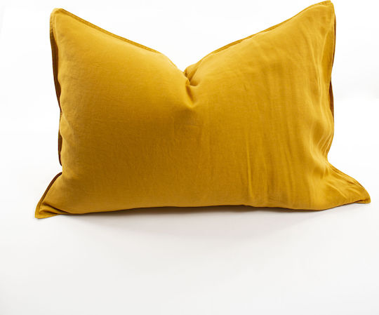Linen Pillowcase Le Boheme 100% French Washed Linen 160 Gr 2 50x70 Cm Golden Wheat