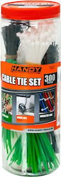 Set Plastic Nylon Self-locking Cable Ties Various Colors Sizes