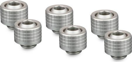 Thermal Grizzly Grizzly Deltamate Fitting Ht13 Pack Of 6 Matt Nickel Silver