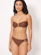 Set Bikini με Αφαιρούμενη Ενίσχυση Καφέ