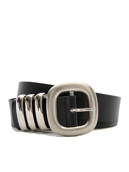 Leather Twist Women's Black Belt