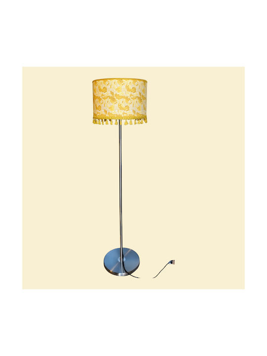 Oxygen Gold Mosaik Floor Lamp with E27 Lamp Bulb Base Gold