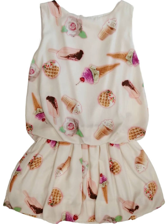Glous Girls Dress Ecru