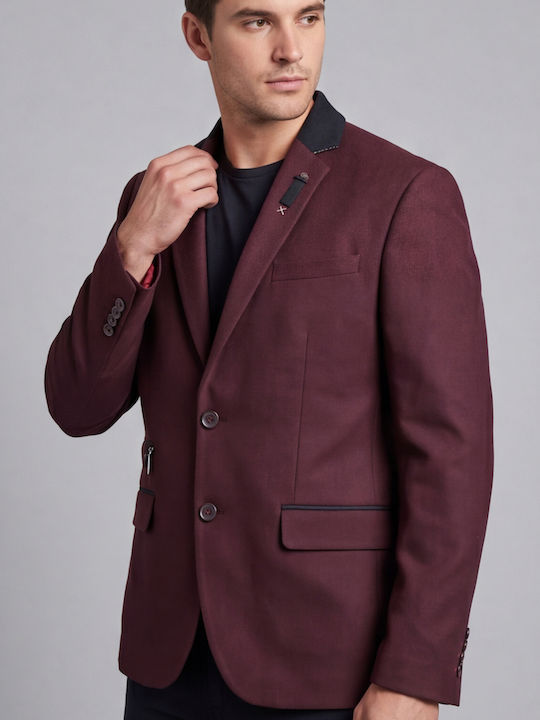 Men’s Suit Jacket Bordeaux